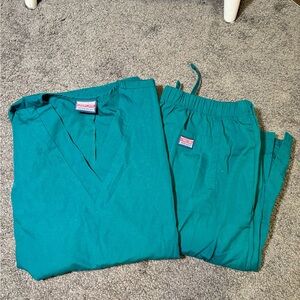 Cherokee Jade Green Uni-Sex Workwear Scrub Set
